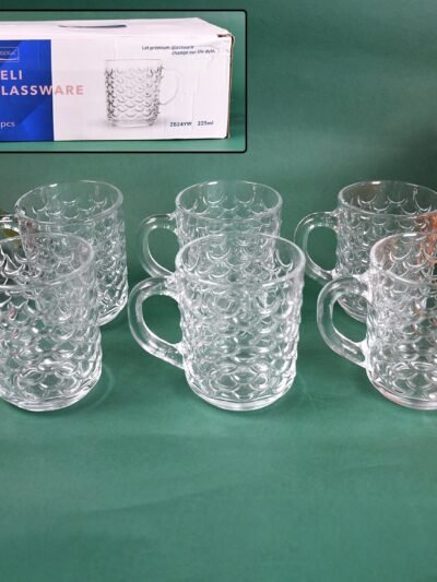 Glass Coffee Mugs � 225ml Heat-Resistant Set of 6 | Indo Glow