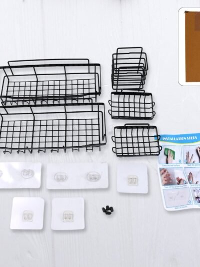 Metal Shower Caddy – Durable 5-Pc Bathroom Organizer Combo