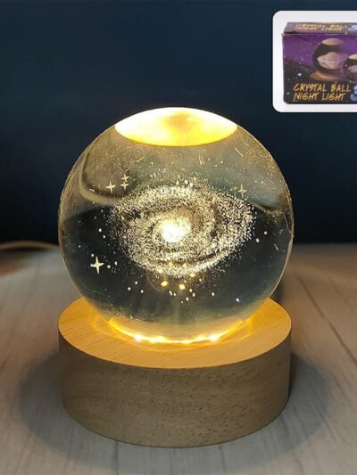 3D Crystal Ball Lamp – Magical Night Light & Elegant Decor