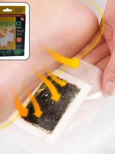 Detox Foot Pads with Ginger & Salt – 10 Pcs | Velvet Wellness