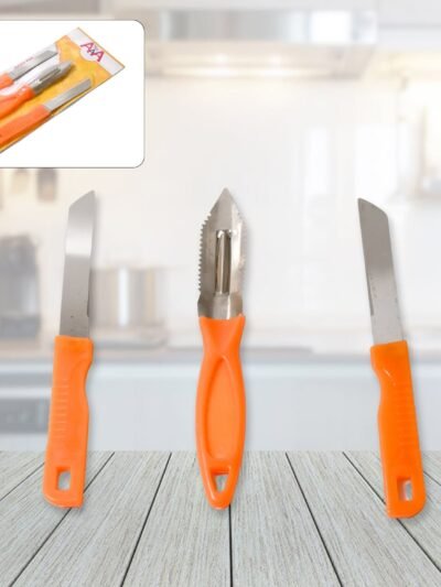 Stainless Steel Kitchen Knife Set – 3-in-1 Multipurpose | Quickslice
