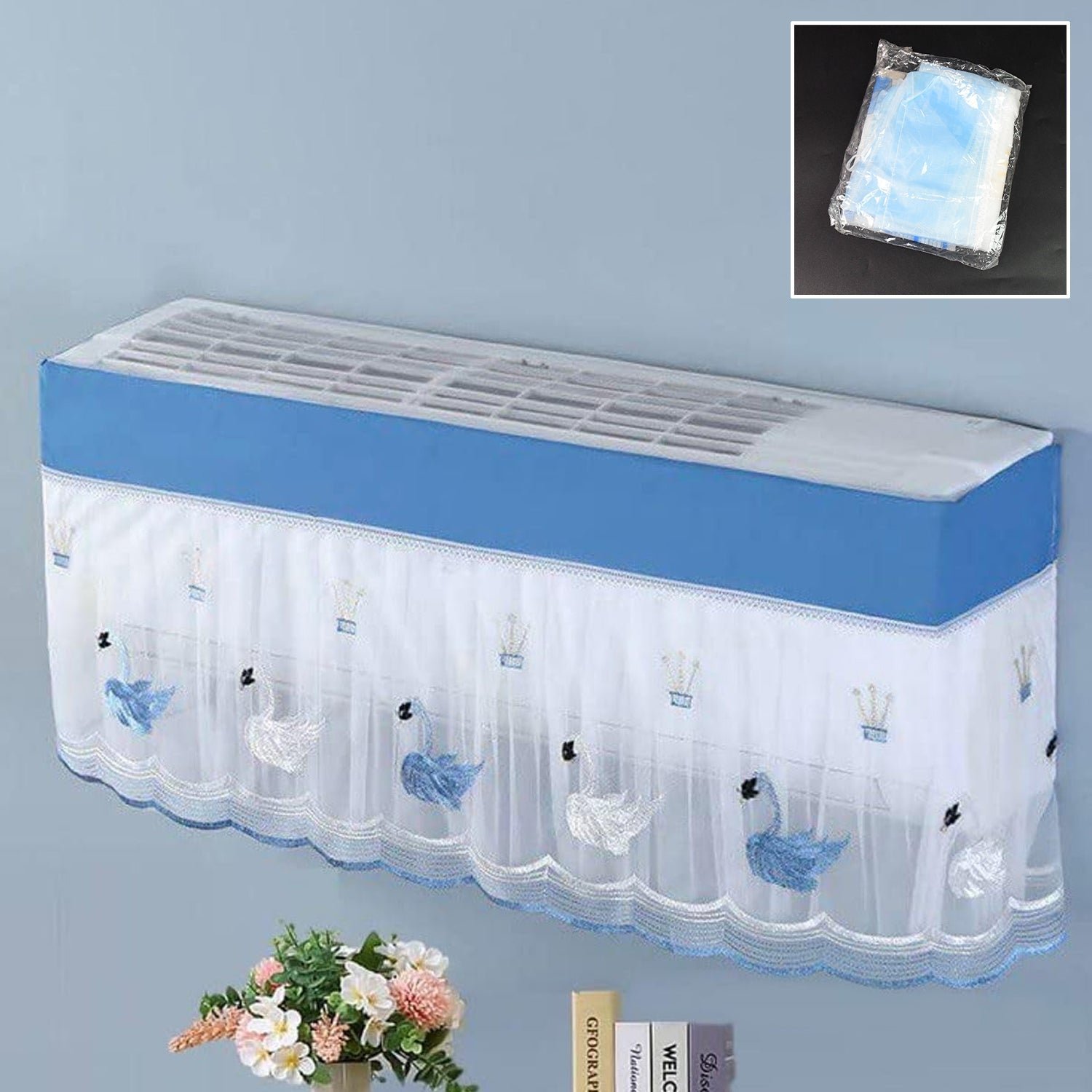 AC Dust Cover for 1 Ton Split AC � Designer & Washable | Velvet Wheels
