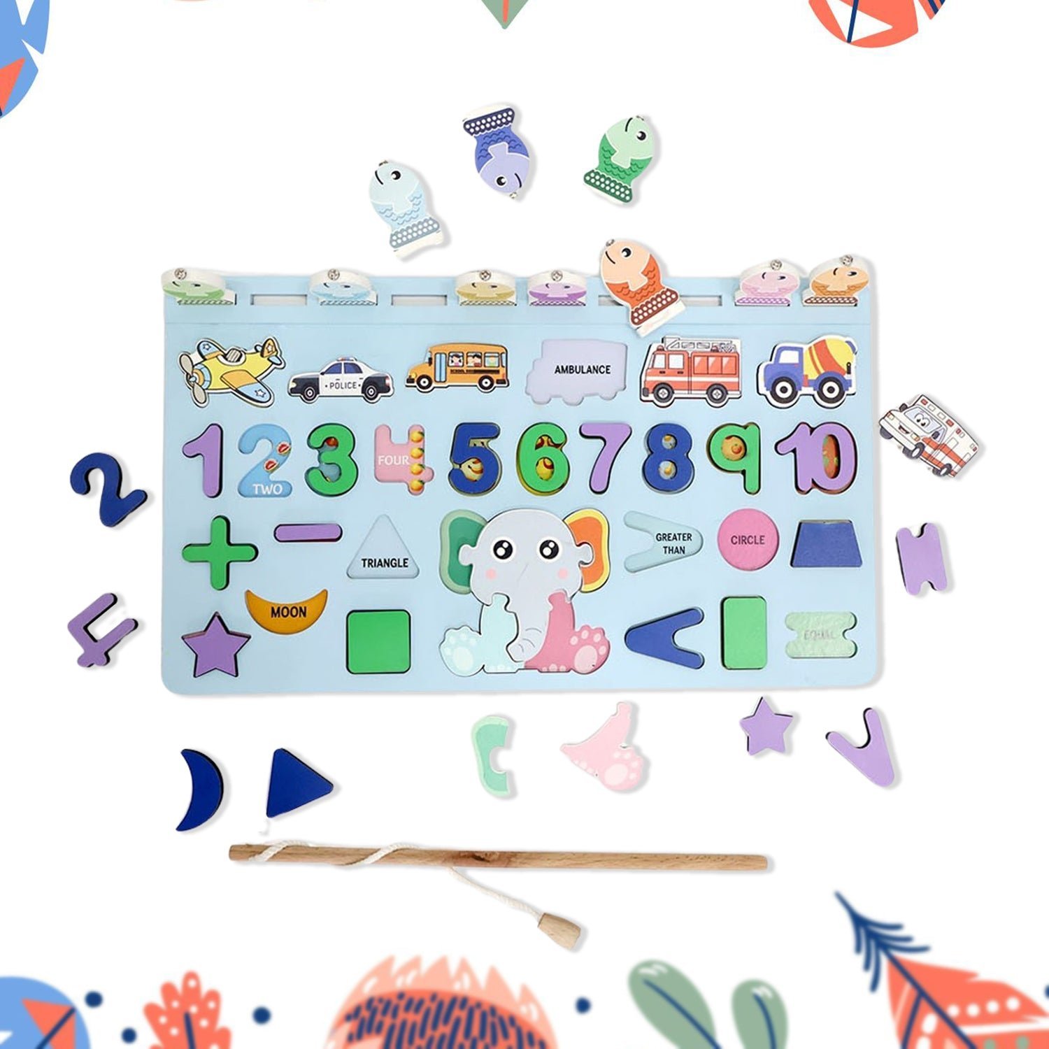 Wooden Number Puzzle � Magnetic Learning Board | Aditi