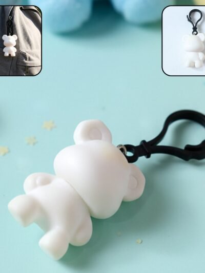 Bear Figure Keychain – Cute Cartoon Clip Charm