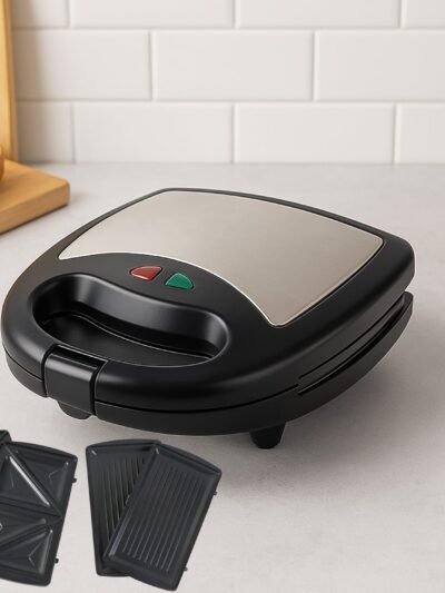 Sandwich Maker – 800W Fast Cooking with Interchangeable Plates