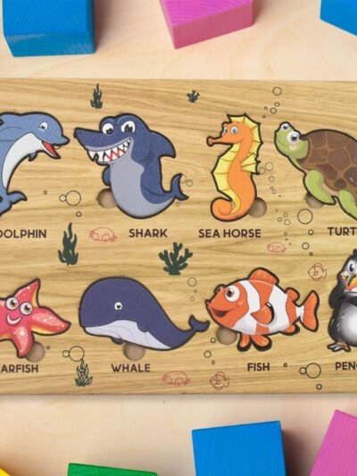 Wooden Sea Animal Puzzle � Educational Toy for Kids | Inventive Play
