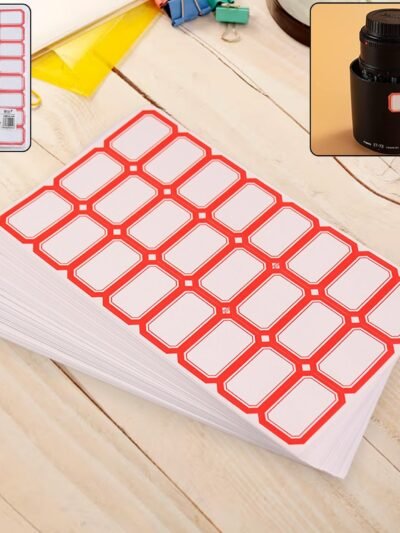 Writable Label Stickers � Easy to Use with Red Border for Clarity