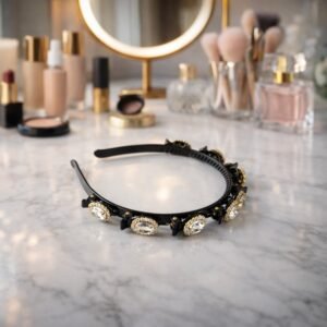 Crystal Studded Hairband – Elegant Accessory for Women & Girls