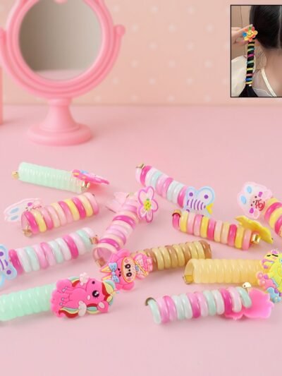 Spiral Hair Braiding Clips for Kids – Colorful Cartoon Designs