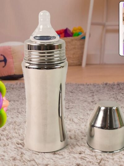 Stainless Steel Baby Feeding Bottle – 250ml Durable & Anti-Colic