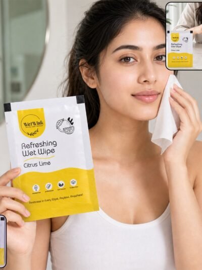 Citrus Lime Wet Wipes � Refreshing & Gentle Face, Hand & Body Cleansing