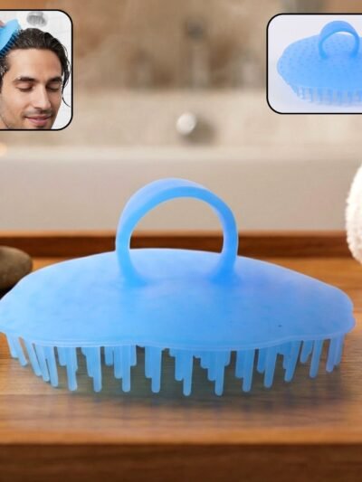 Silicone Scalp Massager – Deep Cleansing Shampoo Brush
