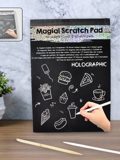 Scratch Art Book for Kids – 40 Colourful Creative Sheets