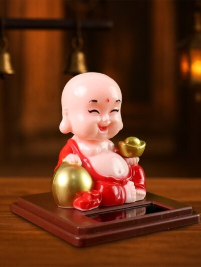 Solar Buddha Car Ornament � Moving Head Dashboard Decor | PowerXpert