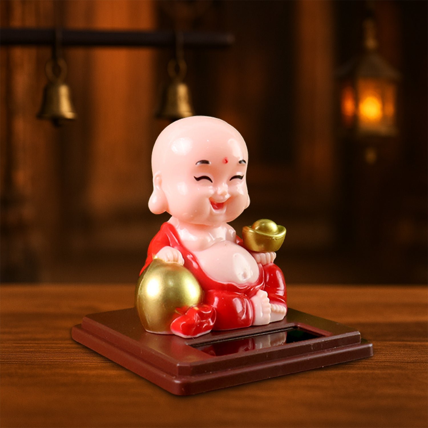 Solar Buddha Car Ornament � Moving Head Dashboard Decor | PowerXpert