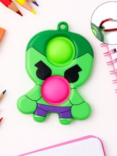 Silicone Pop It Fidget Toy – Portable Stress Relief Keychain