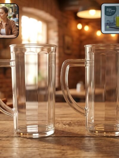 Plastic Shake Mug – Durable 400ml Beverages with Handle