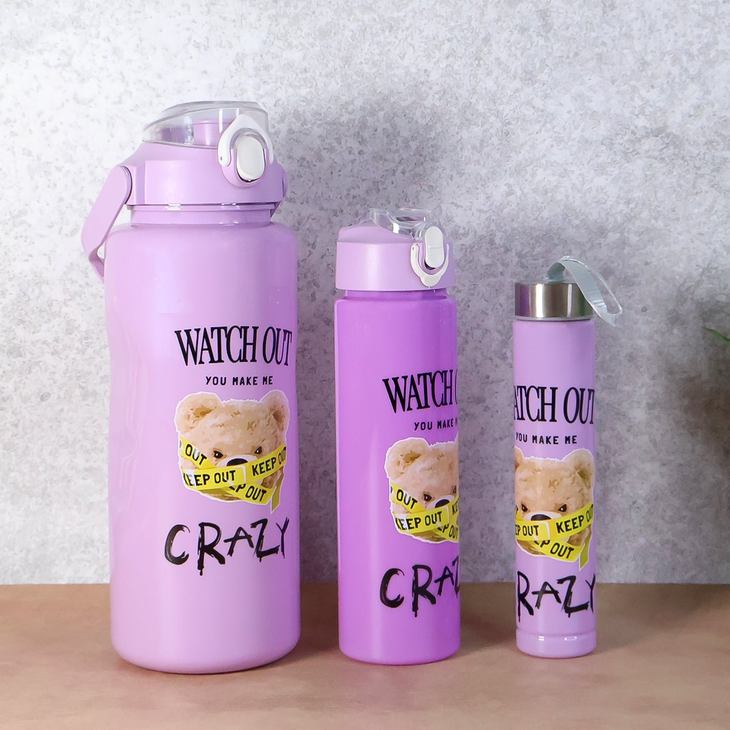 Water Bottle Set – Leak-Proof BPA-Free 2000ML + 900ML + 300ML