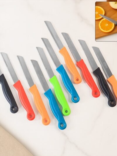 Laser Kitchen Knife Set – 10 Pc Stainless Steel | Supermom