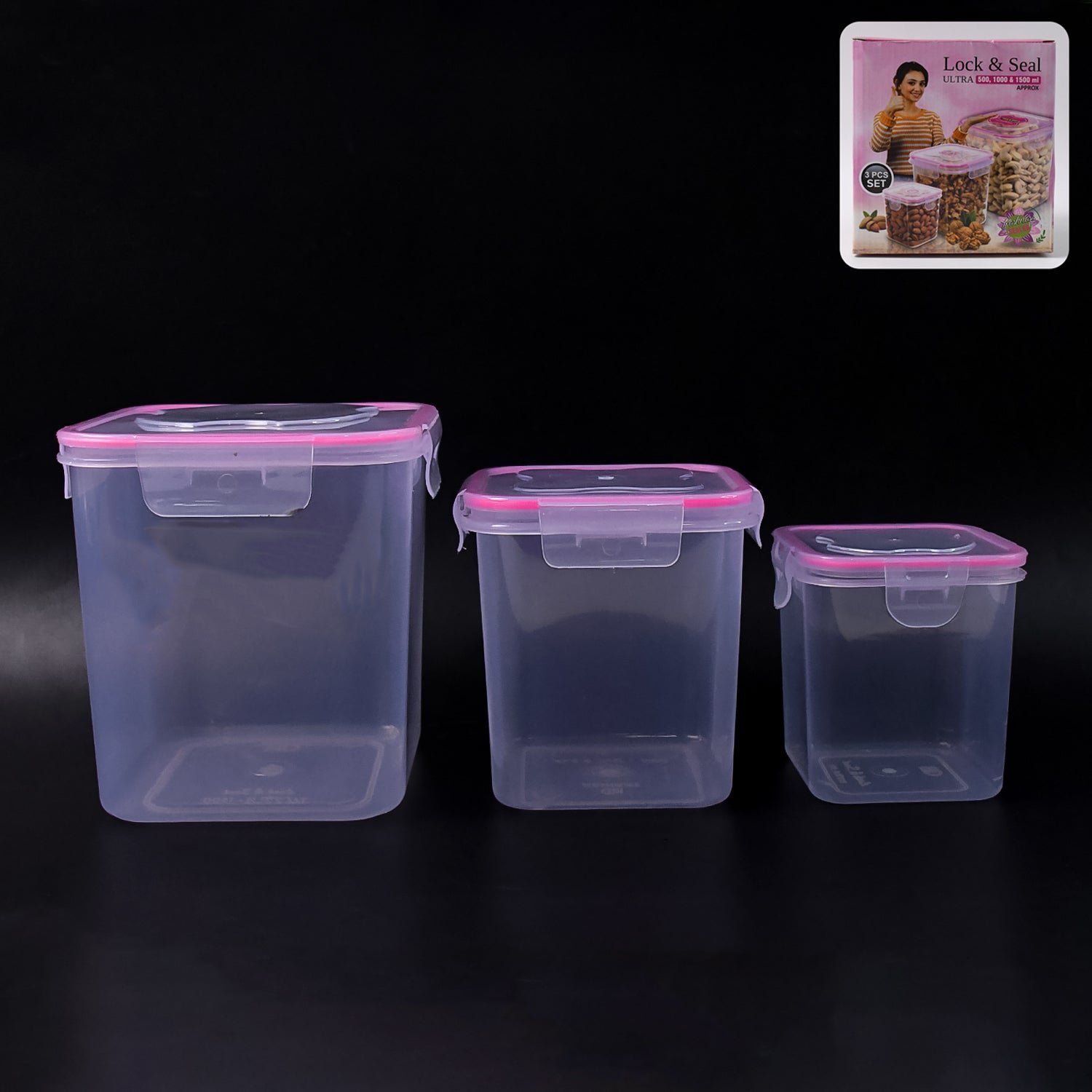 Kitchen Storage Containers Set – Airtight Food Grade Lock Lids