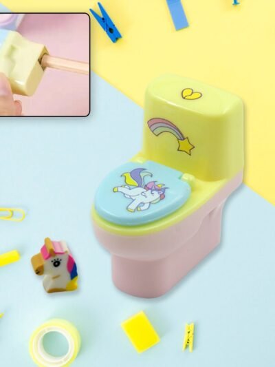 Toilet Pencil Sharpener – Fun Novelty with Eraser (2 Pc Set) | Writezo