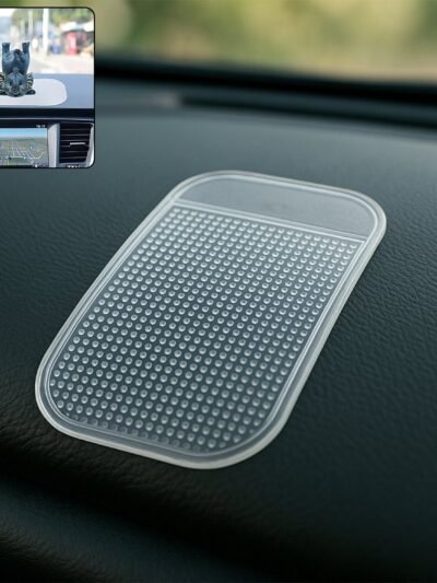 Transparent Non-Slip Silicone Dashboard Mat - Large Size Grip