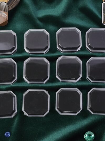 Octagon Jewellery Storage Box Set – 12 Pc Soft Cushioned Organizers