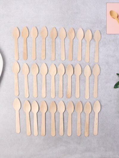 Wooden Tea Spoon 110mm – Eco-Friendly & Sturdy 30 Pcs Pack