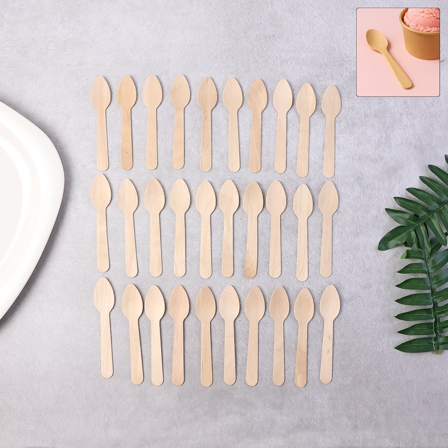 Wooden Tea Spoon 110mm – Eco-Friendly & Sturdy 30 Pcs Pack