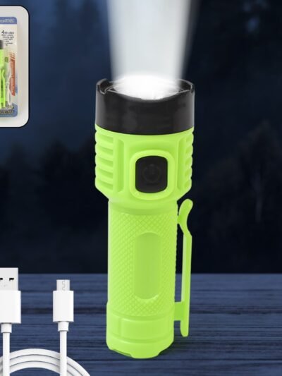 LED Flashlight Torch – USB Rechargeable with 4 Lighting Modes