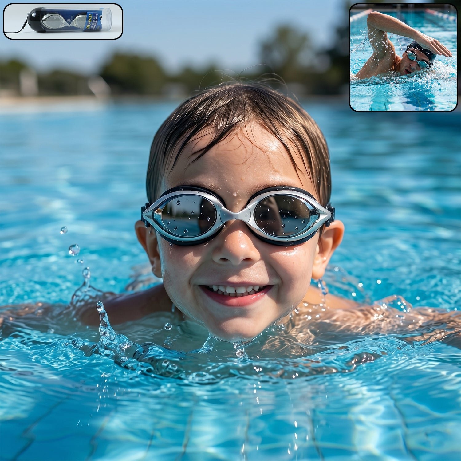 Kids Swim Goggles � Leakproof & Anti-Fog for Clear Vision
