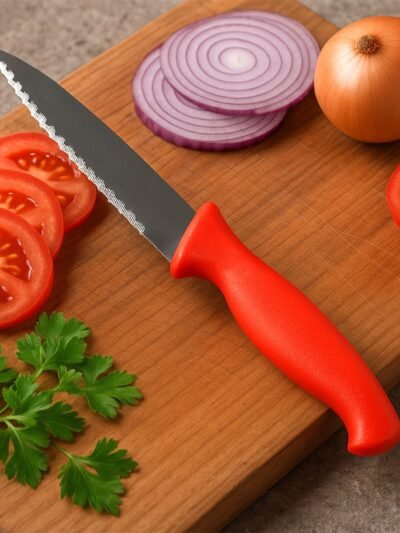 Serrated Kitchen Knife – Sharp, Ergonomic Stainless Steel Blade