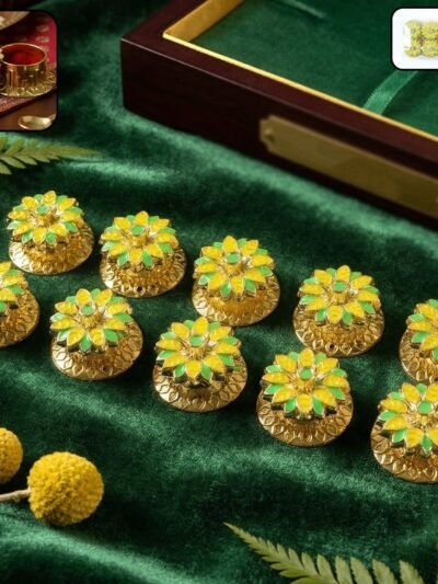 Decorative Kankavati Kumkum Storage Set – Traditional pooja essentials