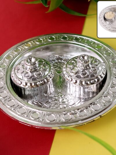 Kumkum Thali Holder – Small Round Puja Plate | Styleva