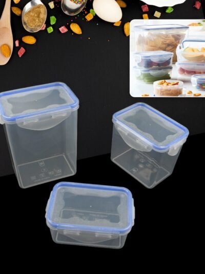 Airtight Kitchen Storage Container – 3 Pc Food Grade Set | Velvet Wheels