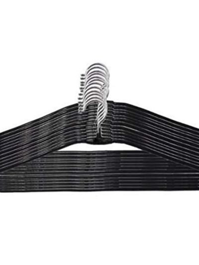 Stainless Steel Hangers – Durable 10-Pack Wardrobe Organiser | BathNova