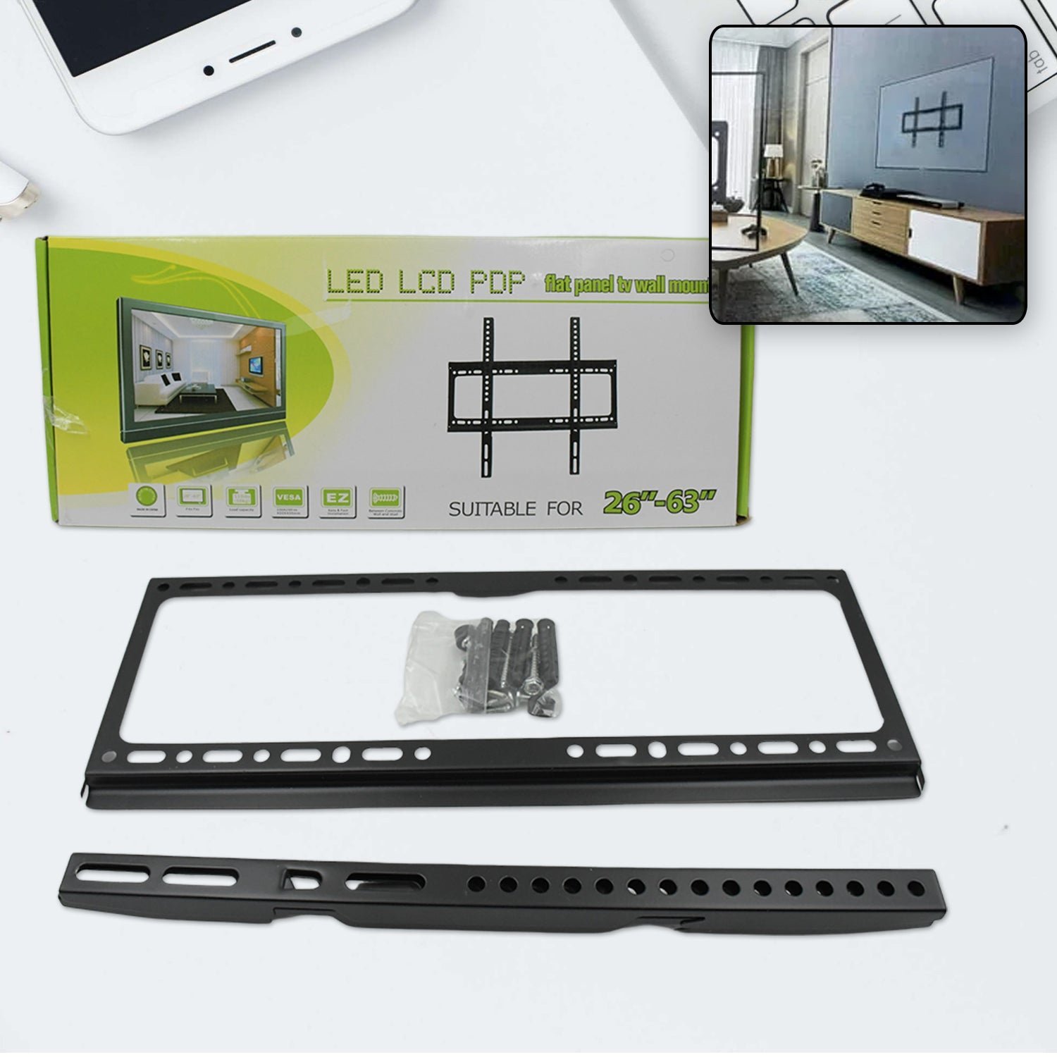 TV Wall Bracket – Heavy-Duty Full Motion for 26-63 Inch TVs | Indo Glow