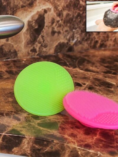 Silicone Facial Cleansing Brush – Gentle Exfoliation Set | Mini Bubbles