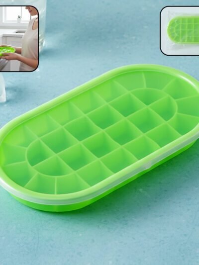Oval Silicone Ice Cube Tray – Easy Release & Odor-Free Storage