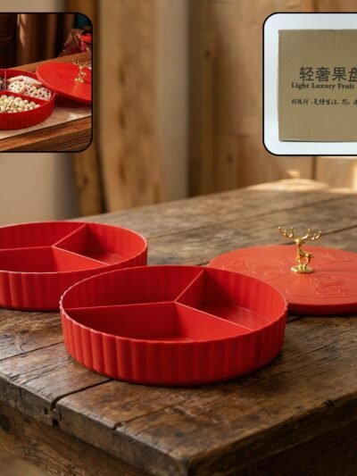 Dry Fruit Serving Tray – 2 Layer Multipurpose Snack Organizer