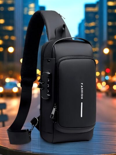 Anti-Theft Crossbody Sling Bag – Secure USB Charging Port