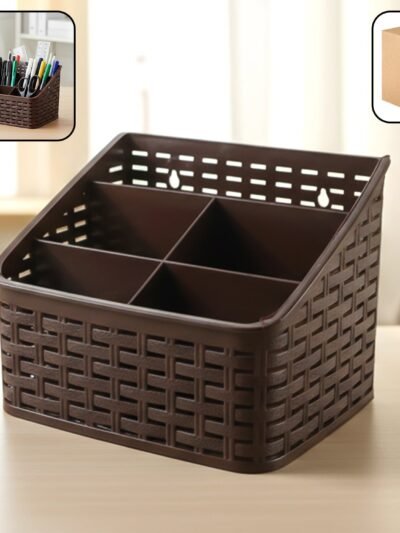 Desk Organizer Basket – 5 Compartment Multipurpose Storage