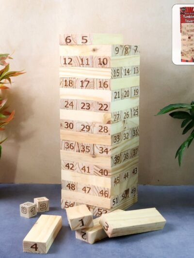 Numbered Wooden Tumbling Tower – Classic Stacking Game Fun