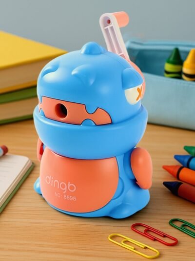Kids Pencil Sharpener – Teddy Shaped with Removable Tray | Writezo