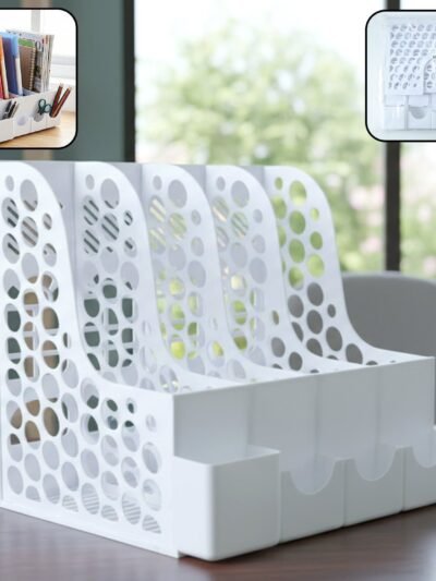 Desk Organizer File Holder – Vertical Multipurpose Workspace Storage