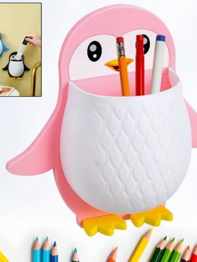 Penguin Storage Box – Wall Mount Organizer for Remote & Toothbrush | VoltDesk
