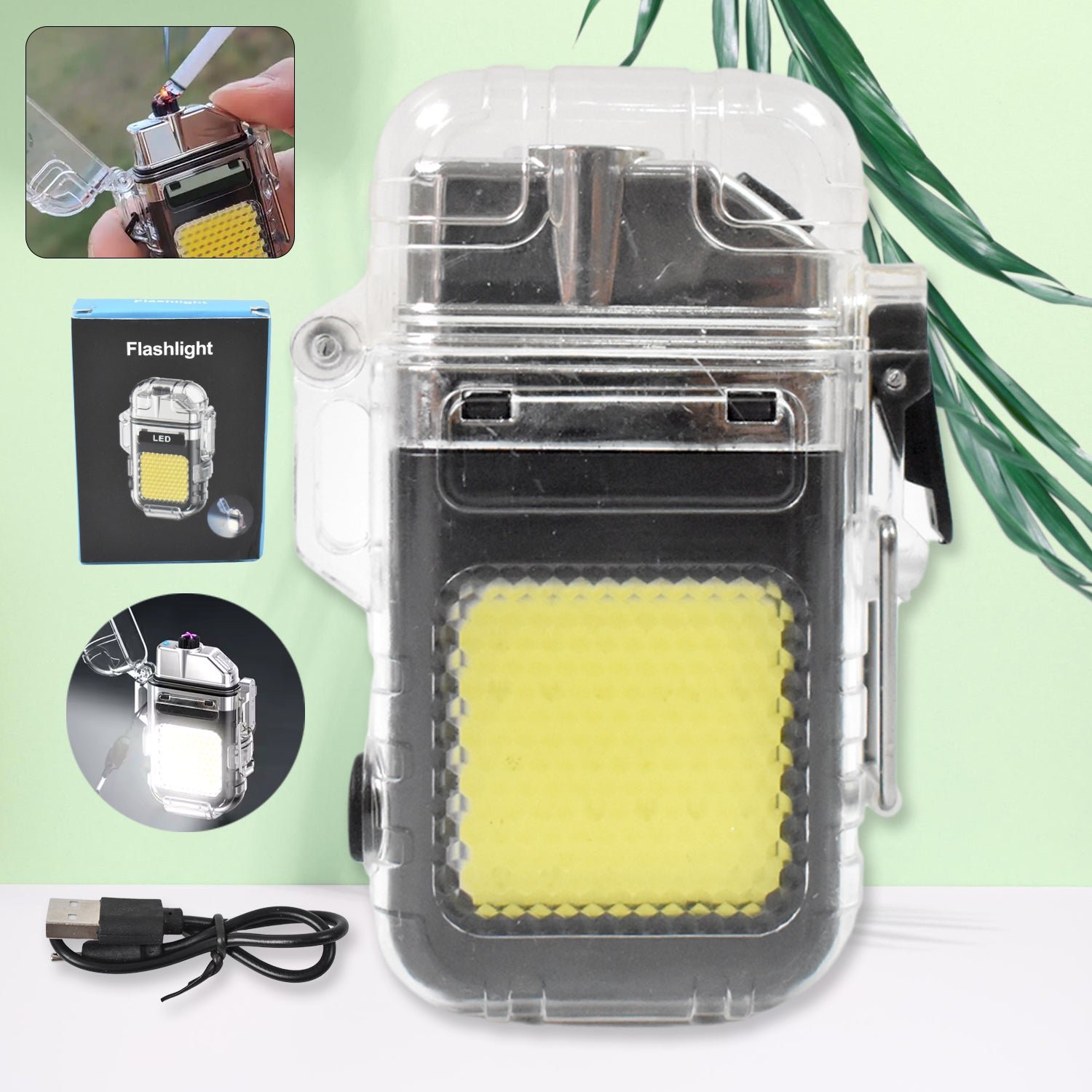 Electric Lighter Flashlight � USB Rechargeable 3-Mode COB | Indo Glow