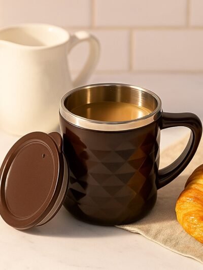 Insulated Tea & Coffee Mug – Leak-Resistant with Metal Inner Cup