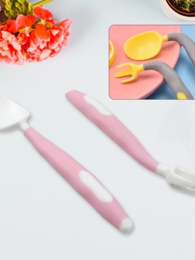 Kids Self-Feeding Utensils – Bendable Spoon & Fork Set | Quickslice