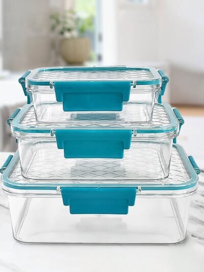 Airtight Plastic Lunch Boxes Set – Leakproof & Microwave Safe